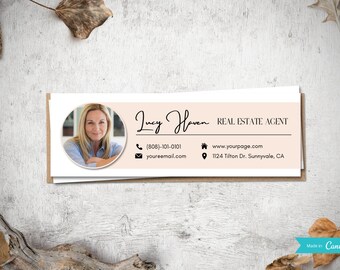 E-mailhandtekening | Gmail-handtekening | E-mail onroerend goed | E-mail Canva-sjabloon | Digitale handtekening | Aangepaste handtekening