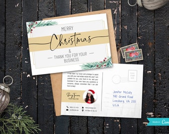 Kerstbriefkaart voor makelaar in onroerend goed | Vastgoedmarketing | Makelaar ansichtkaart | Makelaar Bedankt | Vrolijke kerstkaart | Kerst in onroerend goed