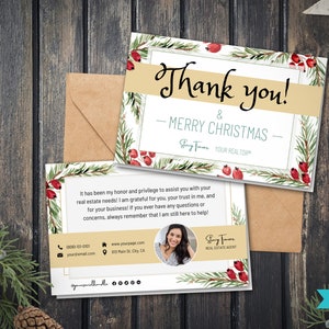 Makler Weihnachtskarte | Immobilienmarketing | Maklermarketing | Makler Danke | Dankeskarte | Druckbare Dankeskarte