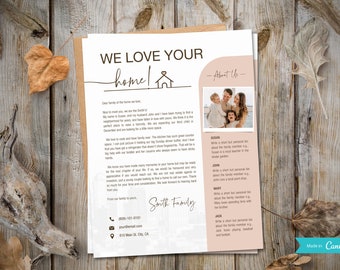 Kopersbrief Canva l Kopersbrief aan verkoper l Kopersbrief l Aanbiedingsbrief aan verkoper l Kopersbrief l We Love Your Home Letter
