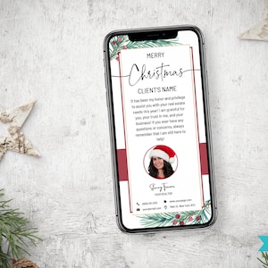 Cartão de Natal do corretor de imóveis de Digitas | Cartão de visita dos bens imobiliários | Natal Imobiliário | Marketing Imobiliário | Feliz Natal | Natal