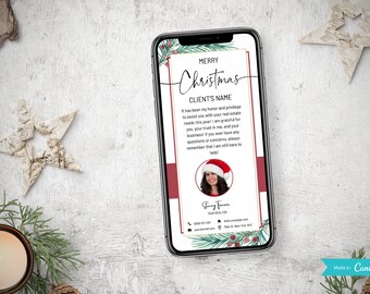 Kerstkaart voor digitale makelaar | Onroerend goed visitekaartje | Kerstmis in onroerend goed | Vastgoedmarketing | Vrolijk kerstfeest | Kerstmis