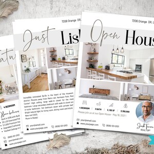Paquete de folletos de puertas abiertas / Folleto de bienes raíces / Folleto recién incluido / Folleto de agentes inmobiliarios / Marketing de agentes inmobiliarios / Plantilla de hoja de características