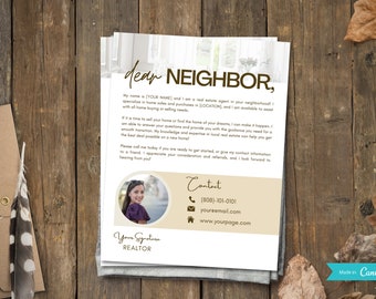 Makelaarsbrief | Nieuwe vastgoedflyer | Marketingsjablonen voor onroerend goed | Sjabloon voor een introductiebrief voor een nieuwe makelaar in onroerend goed