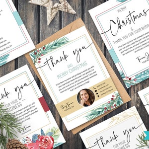 Paquete de tarjetas de Navidad de agentes inmobiliarios / Marketing inmobiliario / Marketing de agentes inmobiliarios / Gracias de agentes inmobiliarios / Tarjeta de Feliz Navidad / Navidad de agentes inmobiliarios
