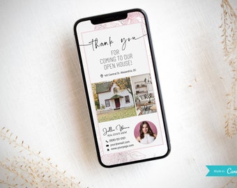 Digital Thank You Card | Real Estate Business Card | Open House Thank You Card | Real Estate Marketing | Entrepreneur | Invitation