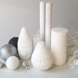 Pillar Candle Oval candles, Candlelight, Home Decor, candles for Christmas, Soy wax candles , Sculptural, Gift, Birthday, Decorative Candle