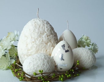 Handgemachte Soja Ei Kerze, Osterdekor, Natürliche Sojawachs Kerze, Frühlingsdekoration, Minimalistisches umweltfreundliches Geschenk