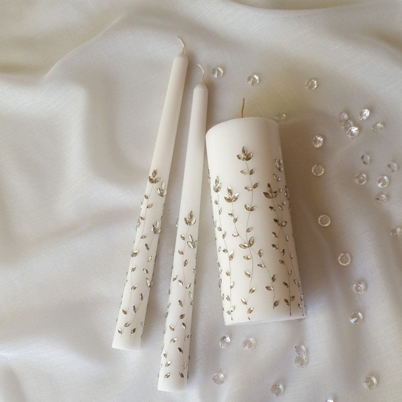 Wedding Unity Candles, Wedding Favors Candles, Unity Candles Set, White
