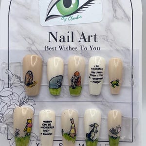 Winnie the Pooh and Friend Inspired  press on nails
