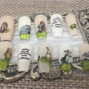 Winnie the Pooh and Friend Inspired  press on nails