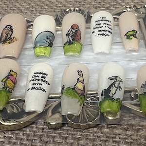 Winnie the Pooh and Friend Inspired  press on nails