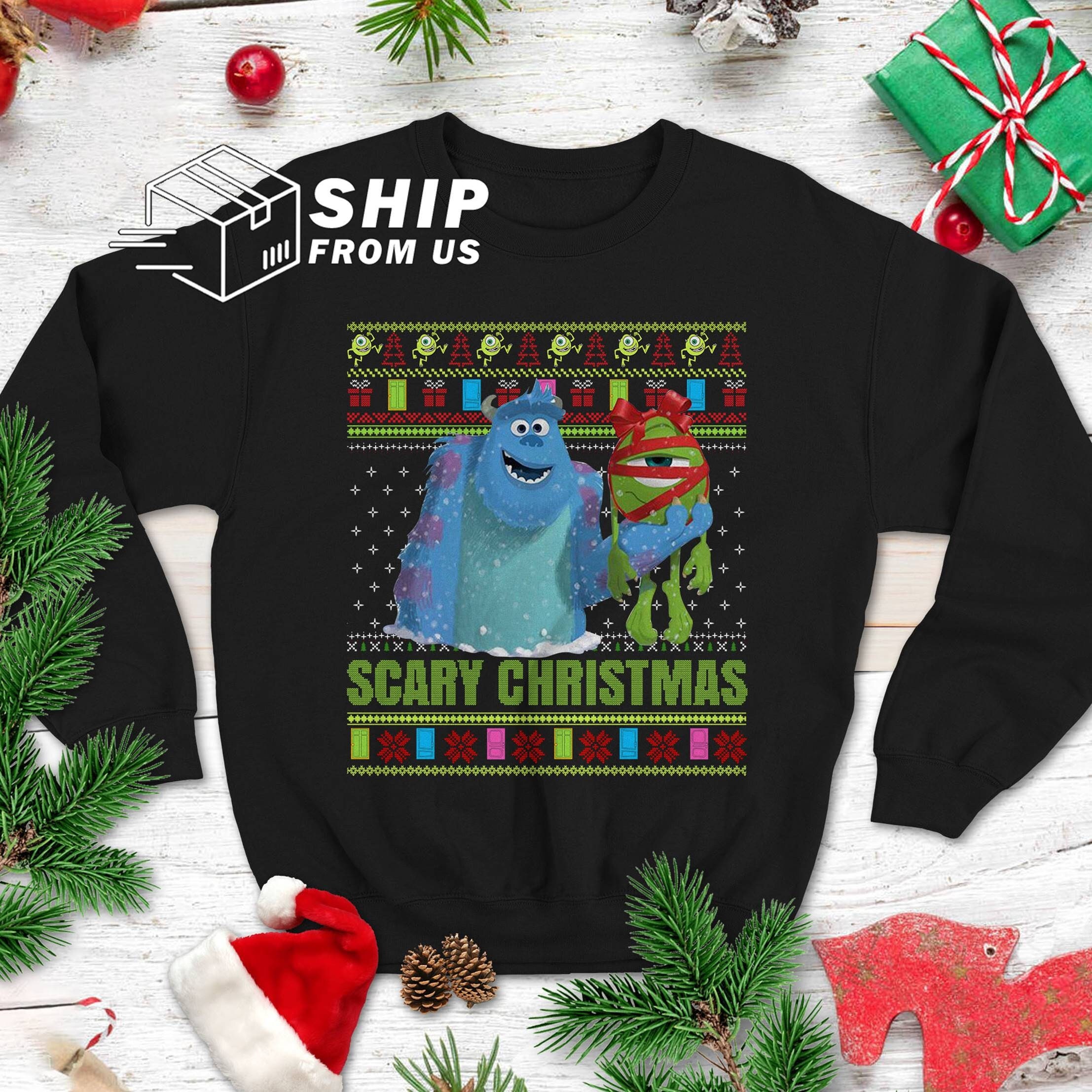 Monsters Inc. Sweatshirt James P. Sullivan Mike Wazowski T - Etsy Polska