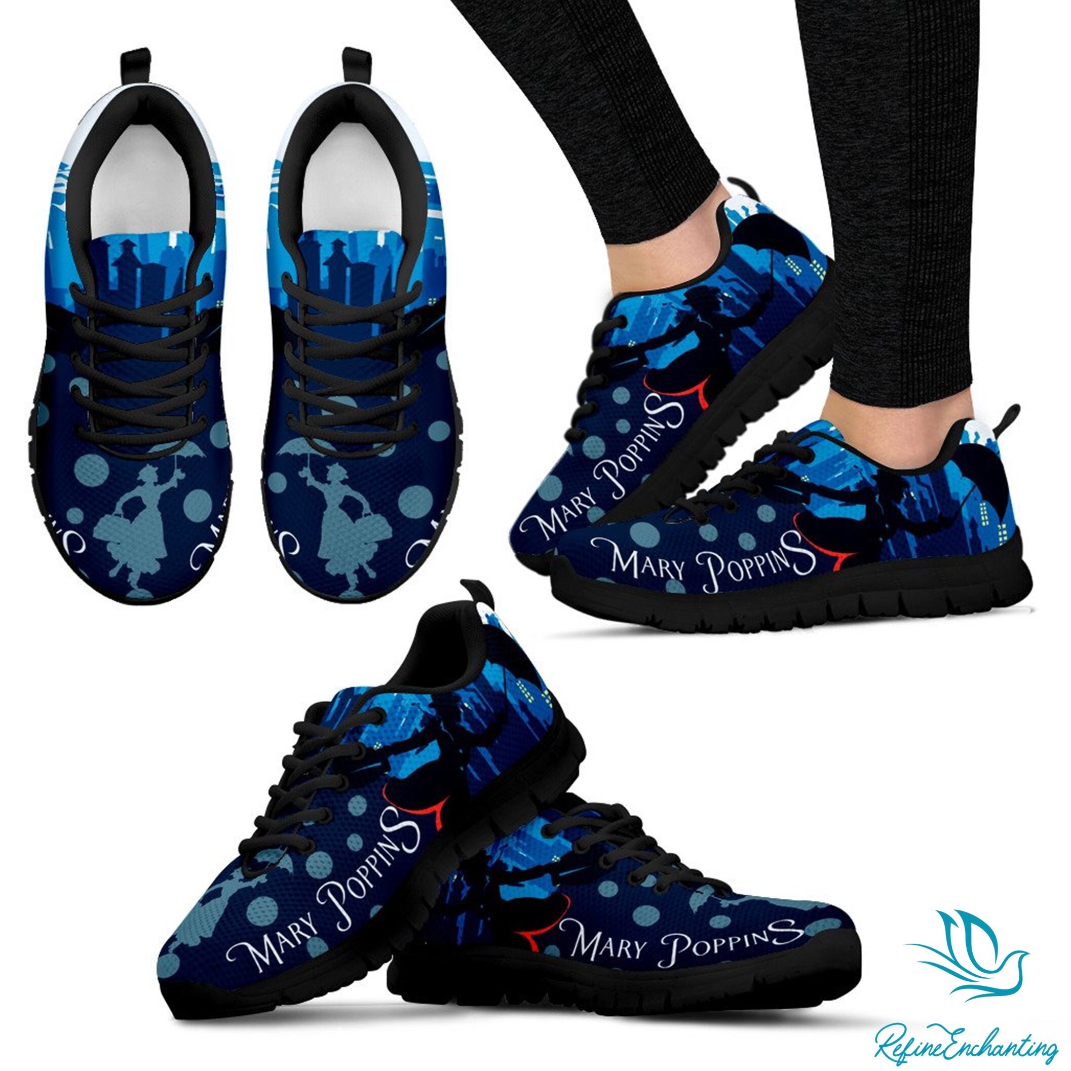 Disney Mary Poppins Running Shoes Disney Sneaker Shoe Disney Etsy