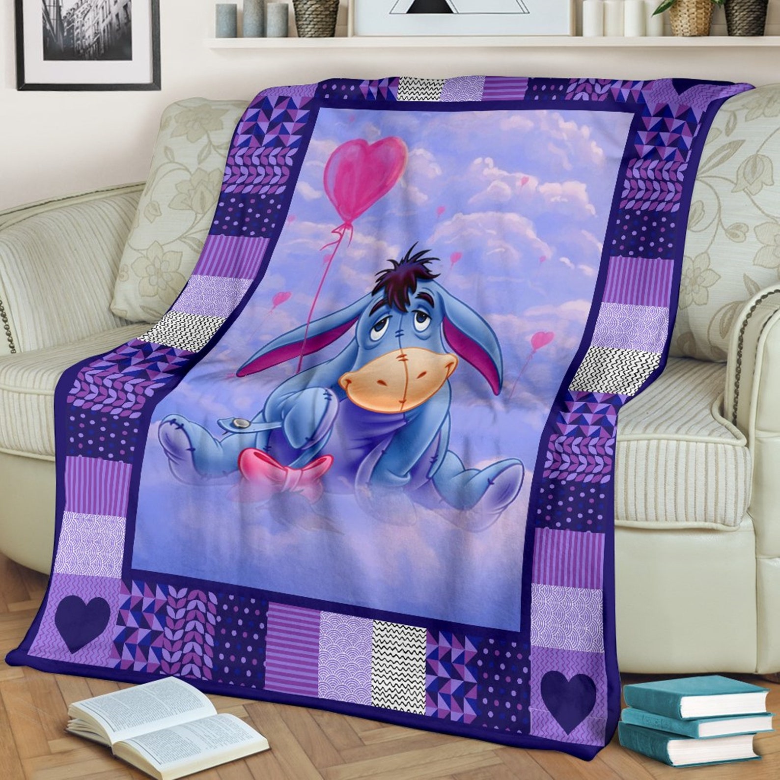 Disney Eeyore Winnie the Pooh Fleece Blanket Quilt Disney Etsy