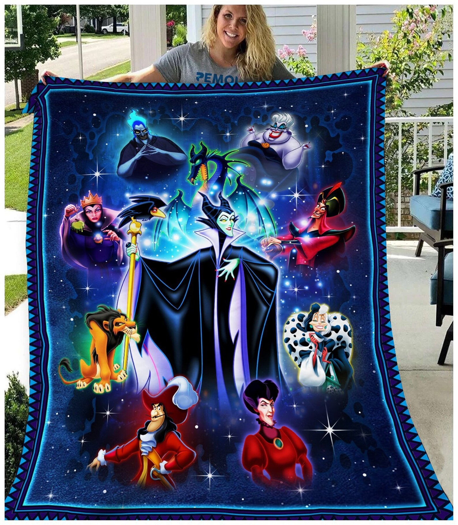 Disney Villains Fleece Blanket Quilt Disney Bedding Decor Etsy