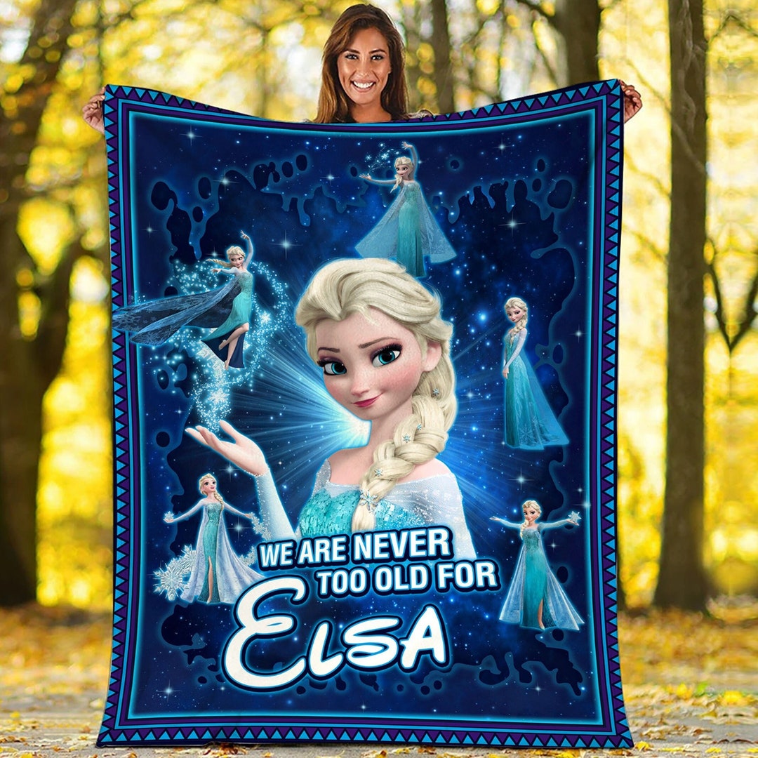 Disney Frozen Elsa Fleece Blanket Quilt We Are Never Too Old Etsy