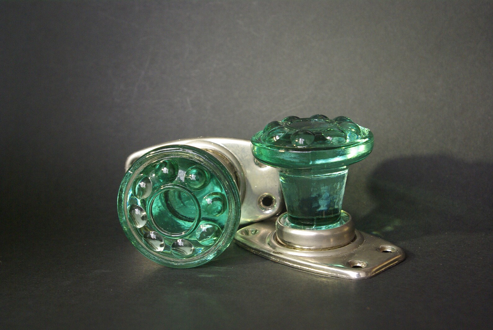 Knobs 2 Glass Door Pulls. Green Glass Door Knobs. Antique Door Etsy