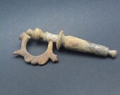 Brass part for samovar Barrel faucet key Large Vintage key Brass Bronze Water Tap Old Golden bath decor Unusual key Antique key