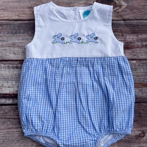 Blue Gingham Bunny Bubble