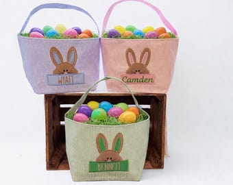 Personalized Easter Basket with Bunny
