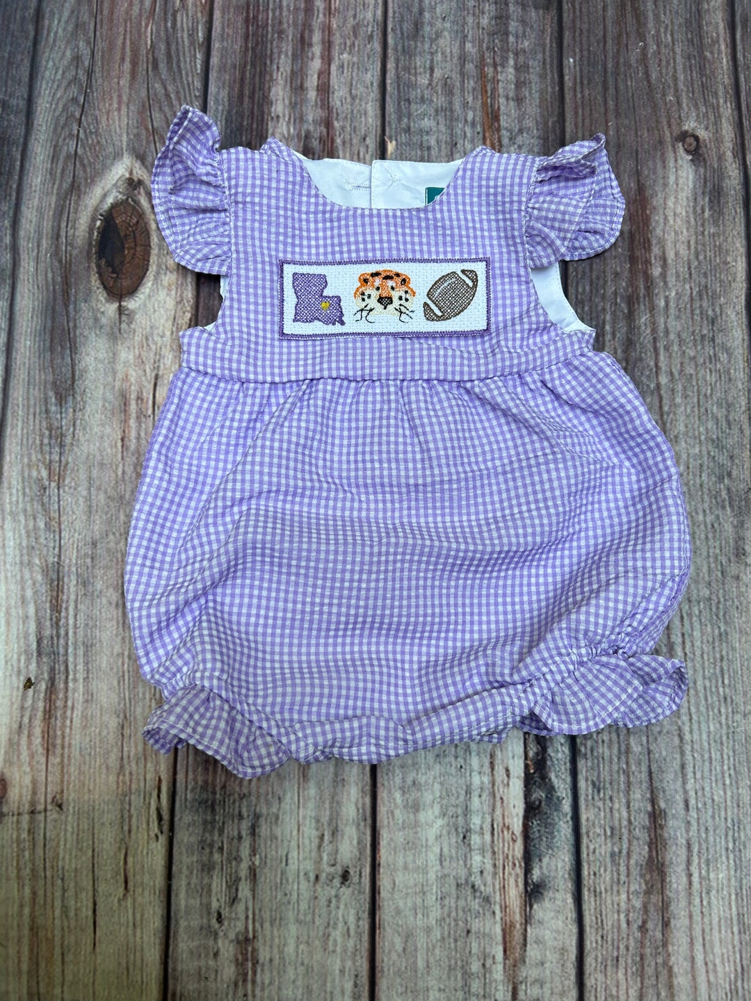 Claire & Charlie Baby Girls Preppy Seersucker Colorblock Whale Bubble with Bows main image 1