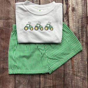 Baby/Toddler Boy Tractor Shorts Set