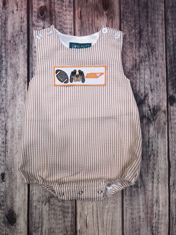 Tennessee Baby Boy Tan Seersucker Bubble - Etsy