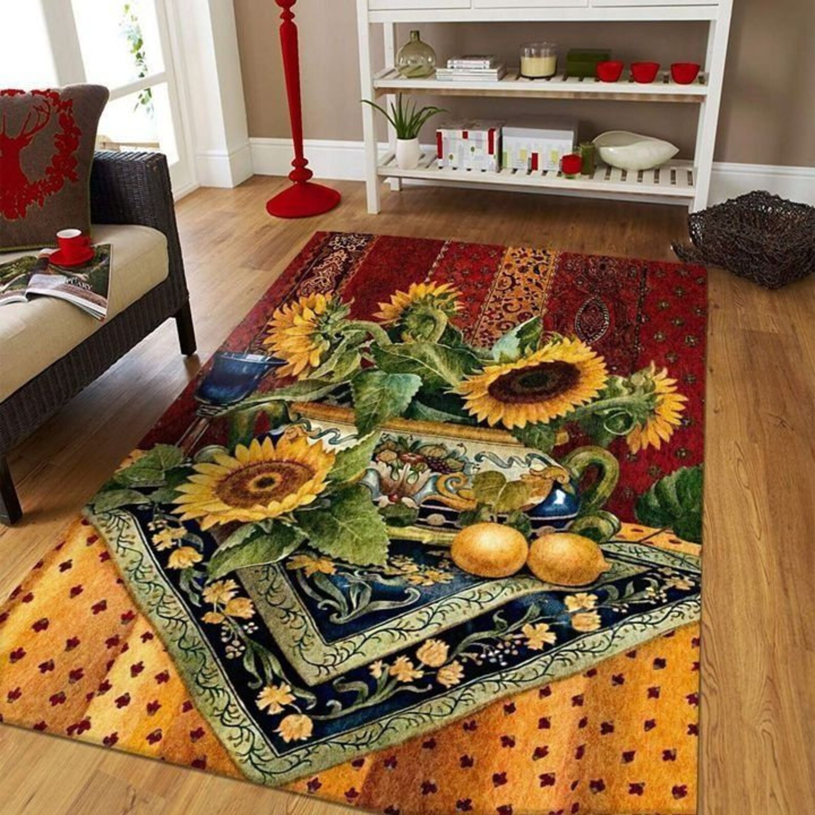 Sunflower ver2 Rug Area Rug Decorative Floor Mat Carpet Rug Etsy