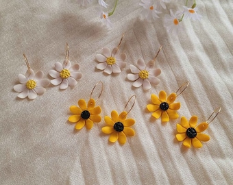 Daisy Earrings Collection | Daisy Polymer Clay Earrings | Summer Earrings | Clay Earrings