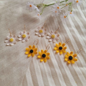 Daisy Earrings Collection | Daisy Polymer Clay Earrings | Summer Earrings | Clay Earrings
