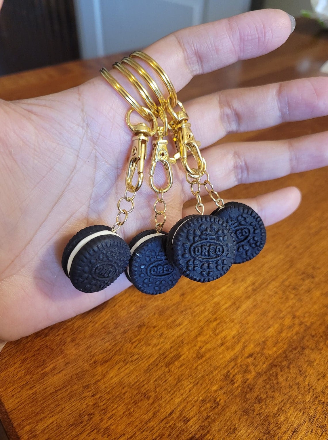 Mini Oreo Cookie Keychain Cookie Keychain Kawaii Keychain Etsy