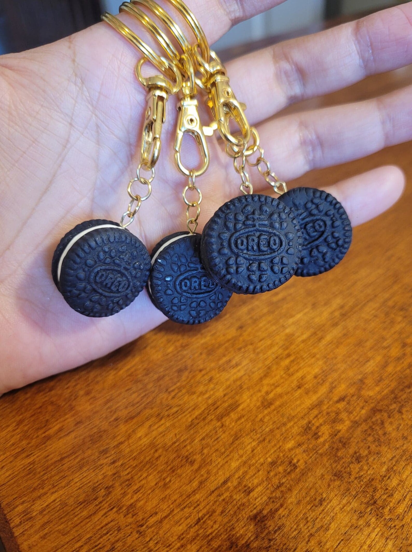 Mini Oreo Cookie Keychain Cookie Keychain Kawaii Keychain Etsy