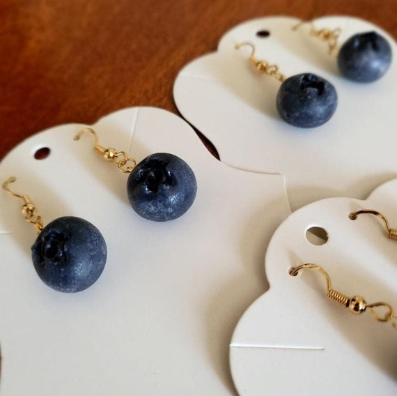 EARRINGS JEWELRY Blueberry Fruit Earrings Food Earrings Fruit