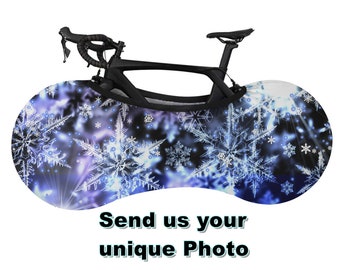 Customized Bike Wheel Cover, Personalized Dustproof Indoor Bicycle Storage Bag, Wheelpants, Bicycle Cover Bag, Gift for Cyclist, Washable