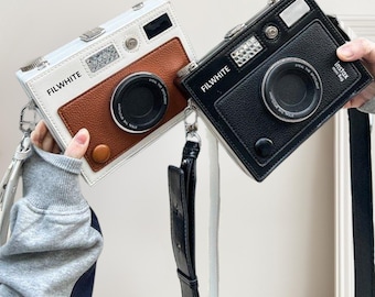 Retro Camera Console Crossbody Bag, Unisex Shoulder Bag for Kids Teens Adults, Cute Photography Purse, Couple Gift, Mini Messenger Handbag