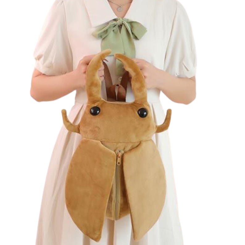 Insect Teddy Insect Bugs Beetle Plush Backpack for Boys Girls, Rhinoceros Beetles ...