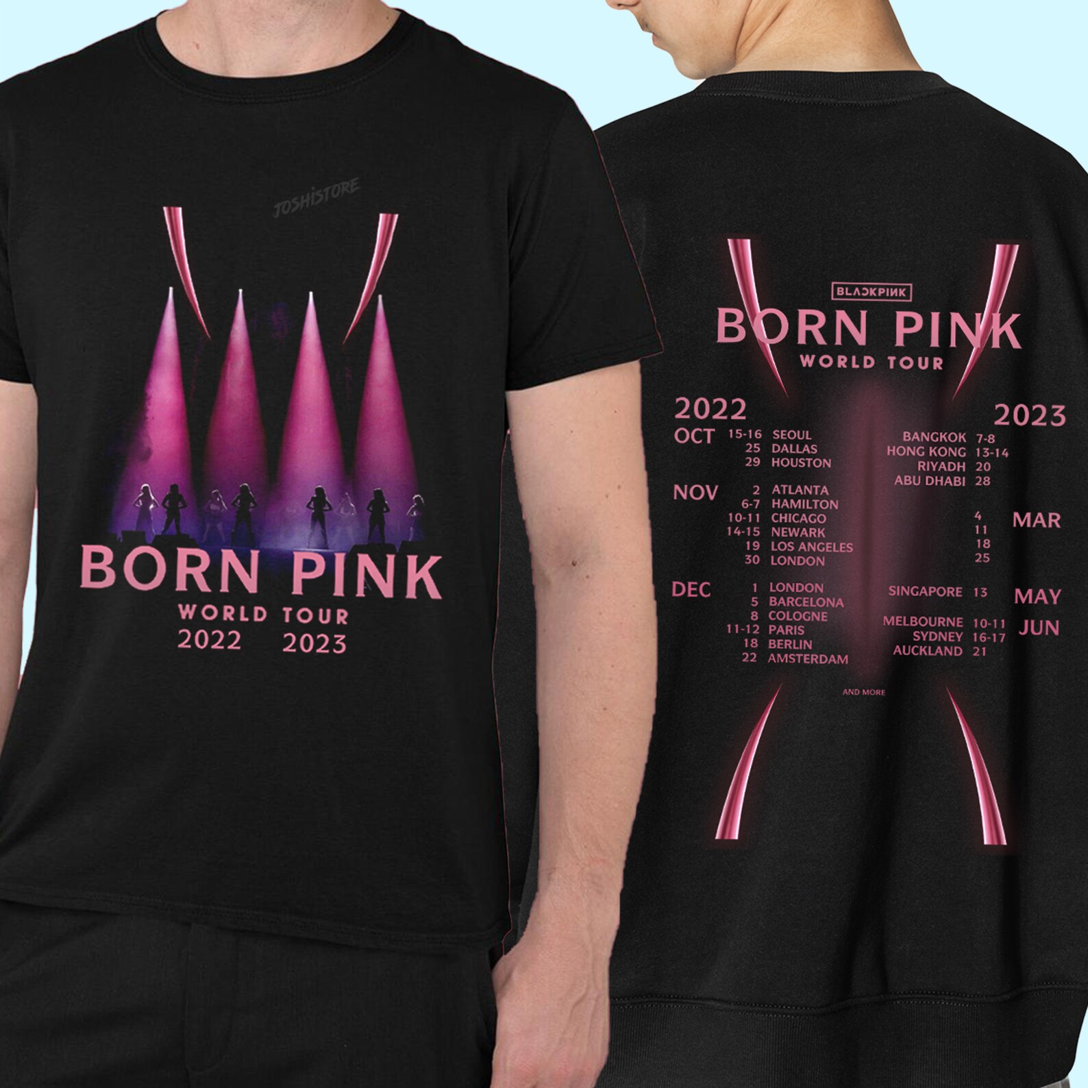 Black Pink Born Pink World Tour Tshirt Black Pink World Tour Etsy