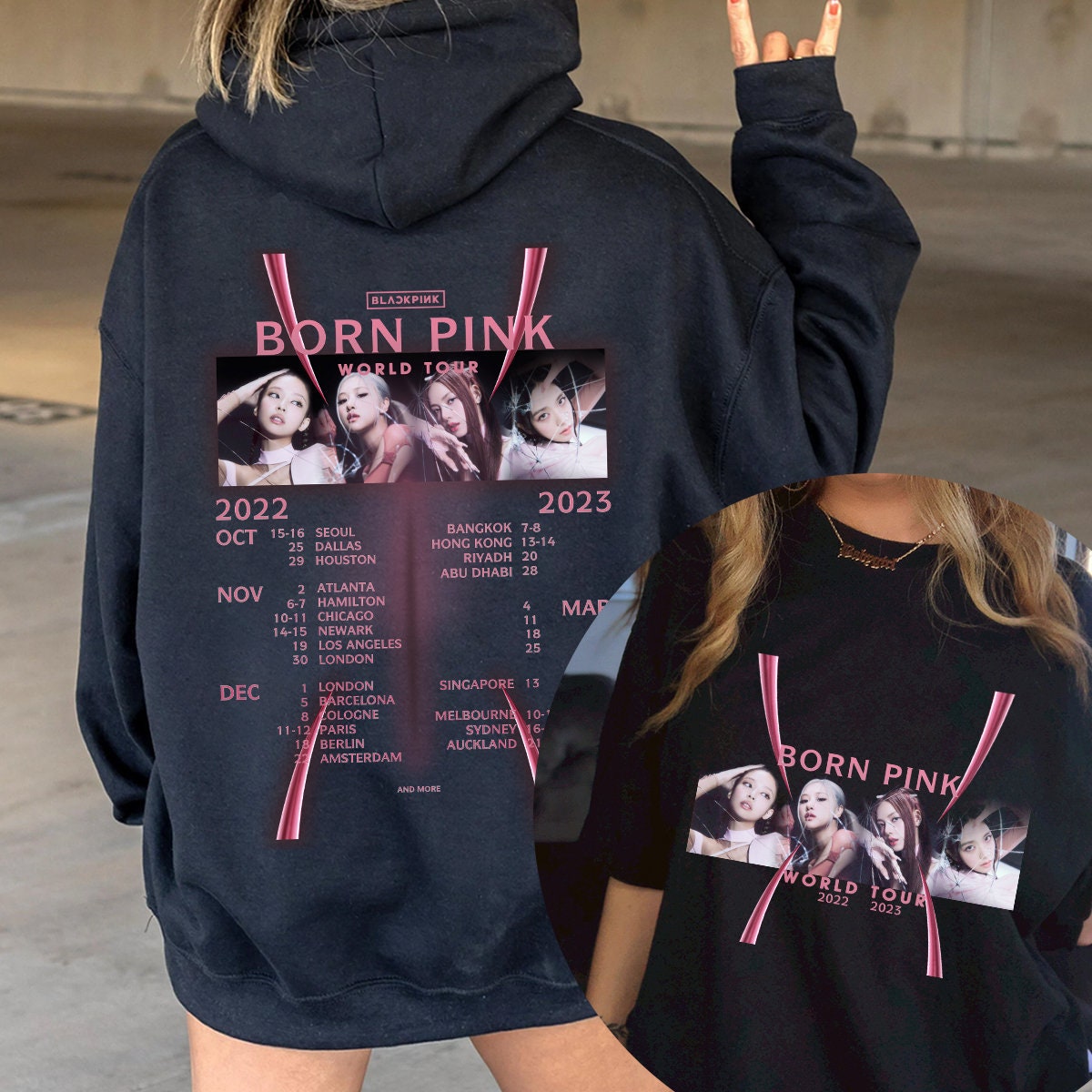 Black Pink Born Pink World Tour Tshirt Black Pink World Tour Etsy