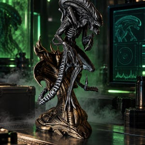 Xenomorph Alien-staty 25 cm – Sci-Fi-skräckfigur – Samlarskulptur – Geek Decoration