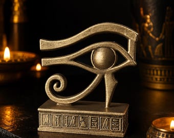 Ojo de Horus egipcio de 10 cm, estatua decorativa del Antiguo Egipto, escultura con símbolo protector, decoración mística, regalo egipcio.