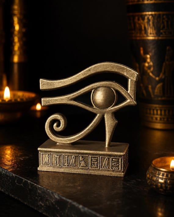 Œil d’Horus Égyptien 10 cm, Statue Décorative Égypte Antique, Sculpture Symbole Protection, Déco Mystique, Cadeau Égypte