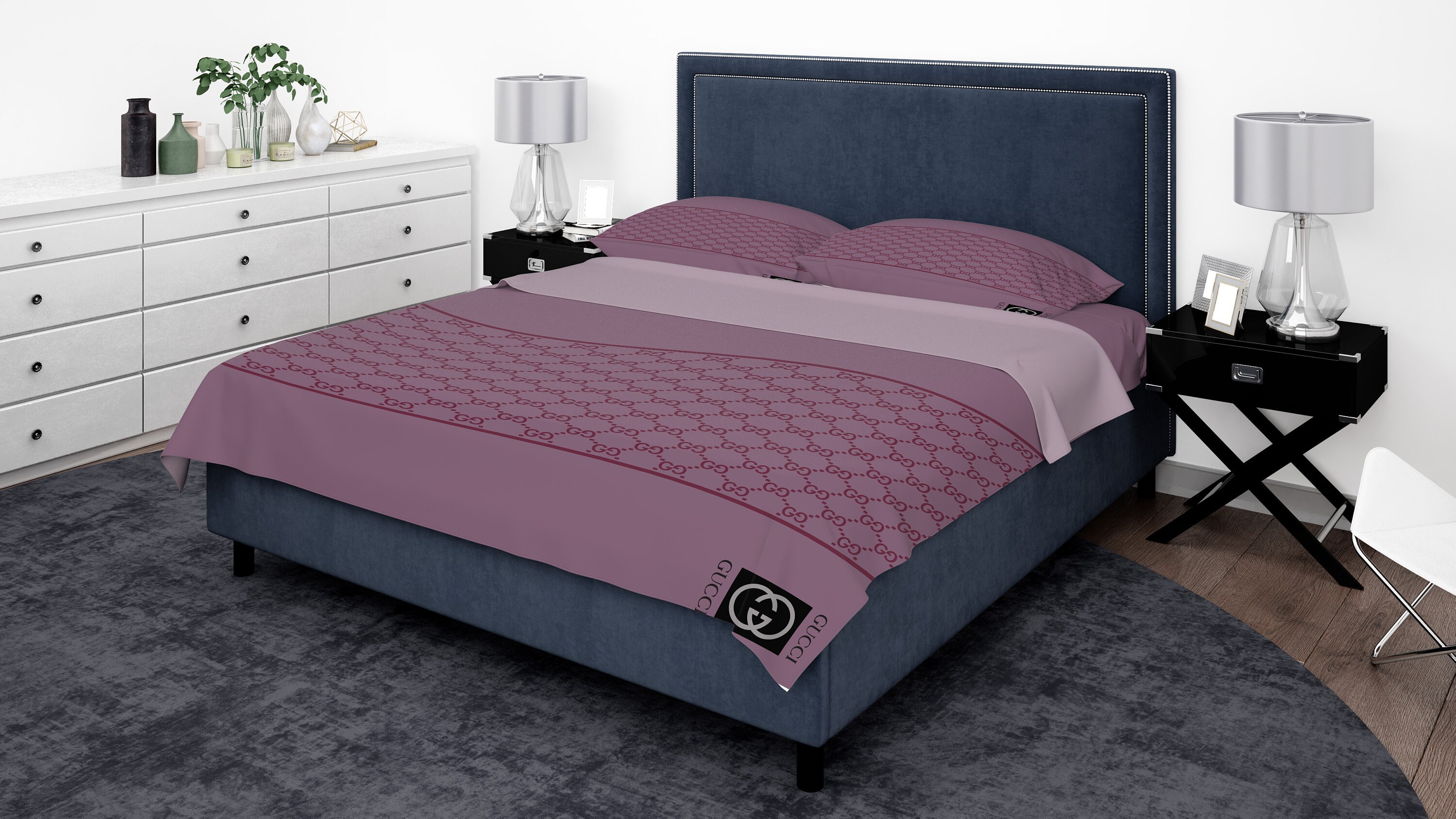 Designer pink Bedding Sets Duvet Cover Pillowcase Bed Sheet Etsy