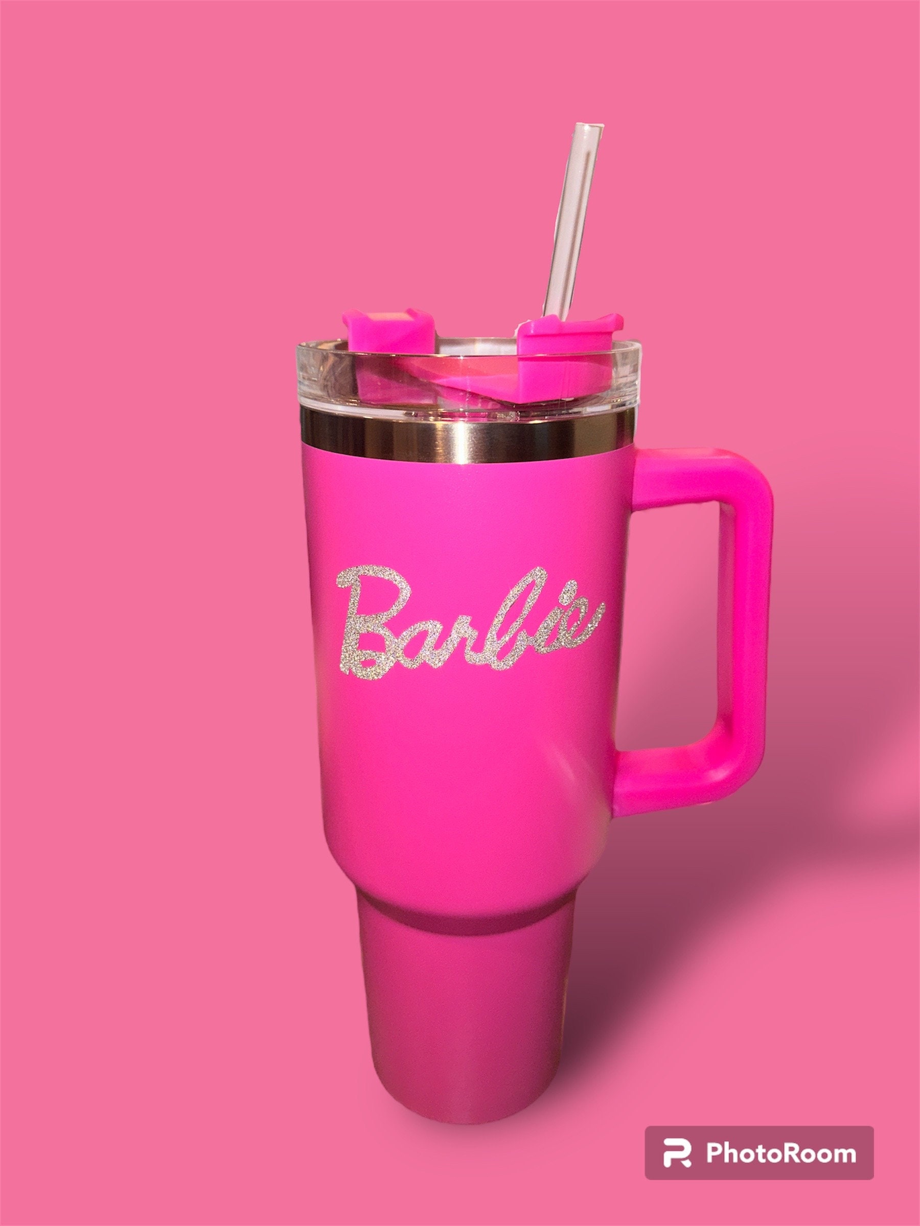 Basically like if barbie were a stanley #stanley #pink #slay, Straw Covers