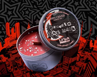 Beneath the Mask | Persona 5 Inspired Wood Wick Candle | Café Leblanc & Curry