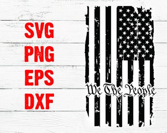 We The People American Flag SVG: Car Decal, Vinyl Sign (Digital File)