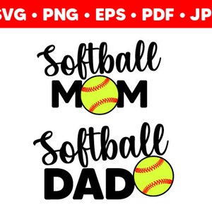 Softball Mom | Softball Dad | Softball digital files | Svg Png Eps Dxf Jpg | Sport SVG | Parent Sport Svg