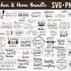 50 Home Kitchen SVG Bundle | Cooking SVG Cut Files | Home Sign svg cut files | instant download | Home Sweet Home| Home Sayings svg cut file