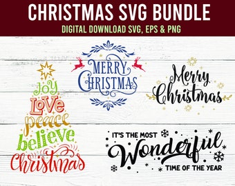 Merry Christmas Svg, Christmas Svg, Silhouette Cut File, Cricut Cut Files, Svg Files, SVG Cut File, Cricut