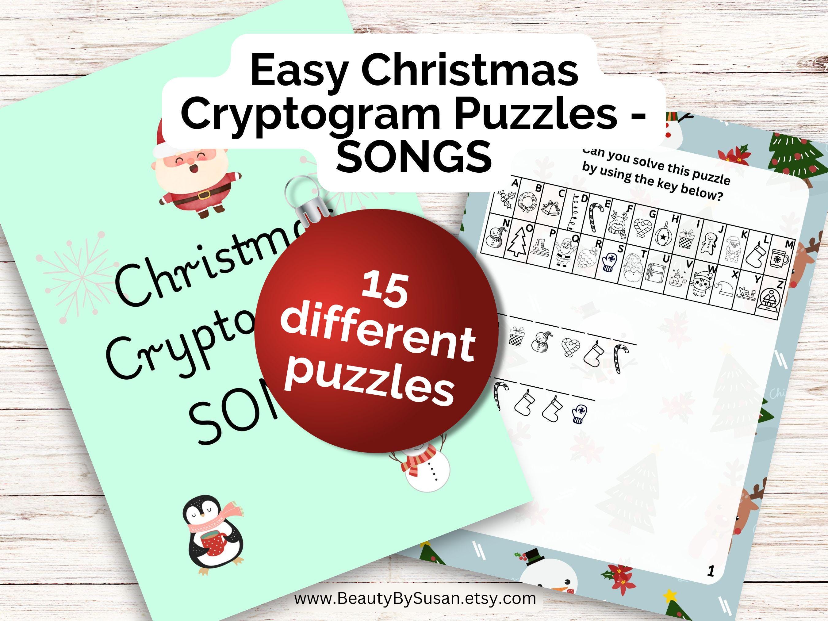 Christmas Cryptogram Puzzle for Kids | 15 Puzzles | Holiday Family Game  (digital Download) - Etsy Australia